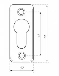 Paire de rosaces rectangulaires cp - noir 9005 2