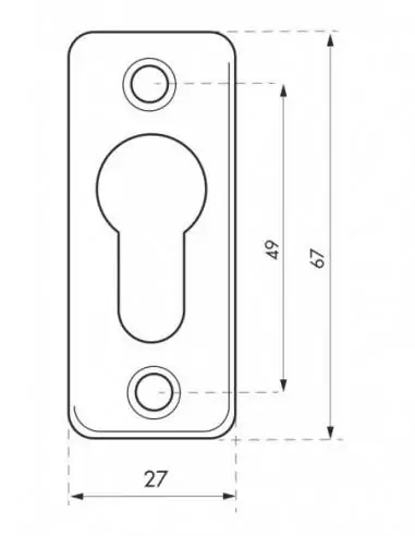 Paire de rosaces rectangulaires cp - noir 9005 Paire de rosaces rectangulaires cp - noir 9005
