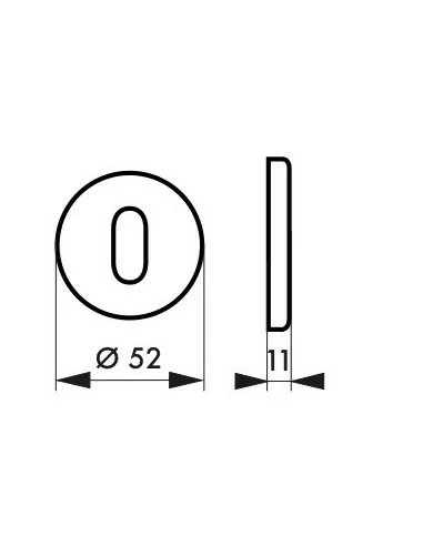 Paire de rosaces trou de clé Paire de rosaces trou de clé
