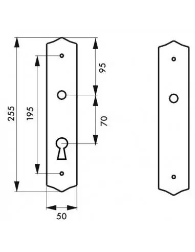 Plaque de proprete trou de clé Plaque de proprete trou de clé