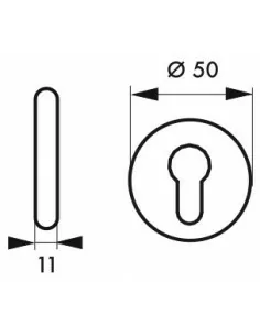 Rosace anodisé inox trou de cylindre (la paire) 2