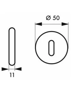 Rosace blanc trou de clé (la paire) 2