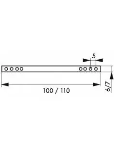 Jeu de 2 carre 7 x 110 mm pleins 2