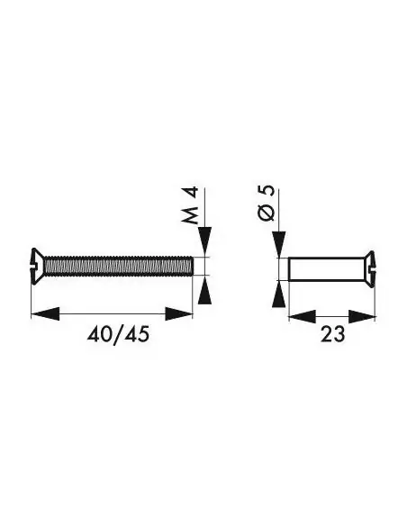 Jeu de 2 vis sécables avec douilles m4 x 50 noires