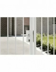 Boîtier serrure portail l40mm avec coffre pour tube 40 2