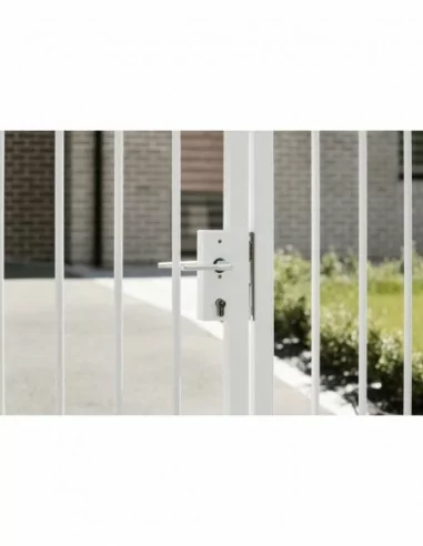 Boîtier serrure portail l40mm avec coffre pour tube 40 Boîtier serrure portail l40mm avec coffre pour tube 40