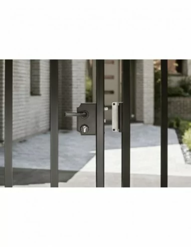 Boîtier serrure rustique noir pour portail Boîtier serrure rustique noir pour portail