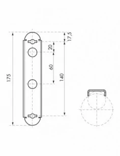 Support aluminium pour tube rond de diamètre 34 à 60mm 2