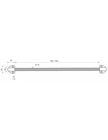 Gaine électrique passe-câble flexible 290mm Gaine électrique passe-câble flexible 290mm