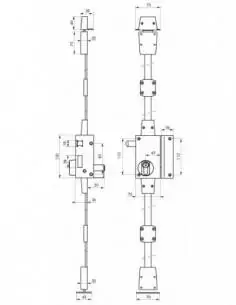 Boîtier de verti cp blanche à tirage 75 x 130 mm droite 2
