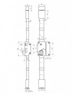 Boîtier de serrure beluga cp blanche à fouillot 75 x 130 mm droite 2