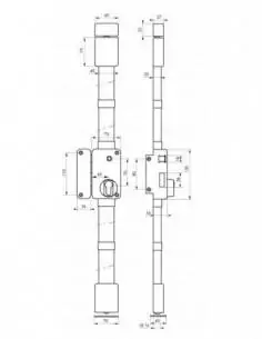 Boîtier de serrure beluga cp blanche à fouillot 75 x 130 mm gauche 2