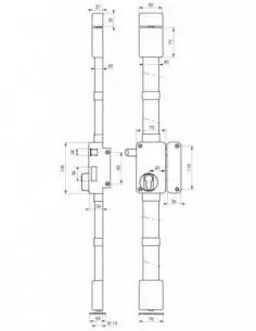 Boîtier de serrure beluga cp blanche à tirage 75 x 130 mm droite 2
