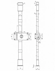 Boîtier de serrure horga blanc à tirage 140 x 88 mm gauche 2