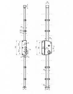 Boîtier de serrure melissa or à fouillot 85 x 174 mm gauche 2