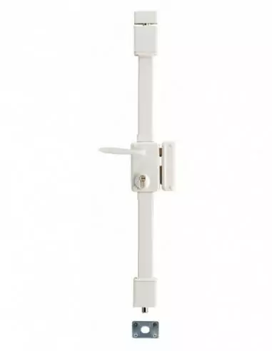 Serrure multipoint à appliquer beluga blanche cp transit 2 à fouillot 75 x 130 droite 4 clés