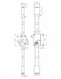 Serrure multipoint à appliquer beluga blanche cr transit 2 à tirage 75 x 130 droite 4 clés 2