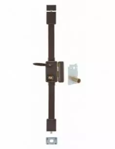 Serrure multipoint à appliquer beluga marron cr Ø 23 transit 2 à fouillot 75 x 130 droite 4 clés