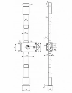 horga blanche cp transit 2 à fouillot 88 x 140 mm gauche 4 clés pour porte de 45 mm maxi 2