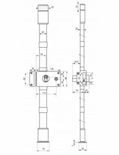 horga blanche cp transit 2 à fouillot 88 x 140 mm gauche 4 clés pour porte de 50 mm maxi 2