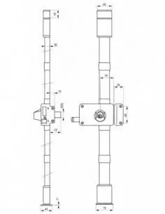Serrure HORGA CR HG5 droite à tirage, blanche - 140x88mm, 4 clés - THIRARD 2