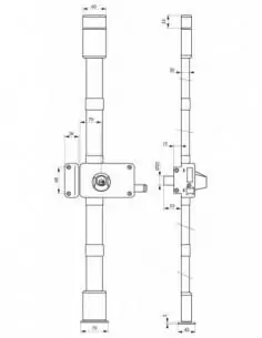 Serrure HORGA CR HG5 gauche à tirage, blanche - 140x88mm, 4 clés - THIRARD 2