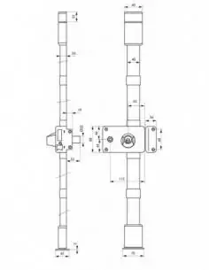 Serrure multipoint à appliquer horga blanche cr transit 2 à fouillot 140 x 88 mm droite 4 clés 2