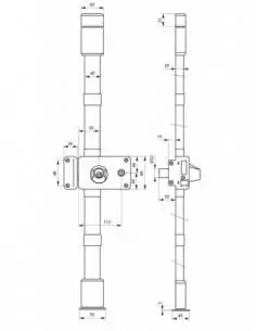 Serrure multipoint à appliquer horga blanche cr transit 2 à fouillot 140 x 88 mm gauche 4 clés 2