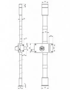 Serrure multipoint à appliquer horga marron cr hg5 à tirage 140 x 88 mm droite 4 clés 2