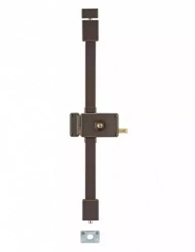 Serrure multipoint à appliquer horga marron cr transit 2 à tirage 140 x 88 mm gauche 4 clés