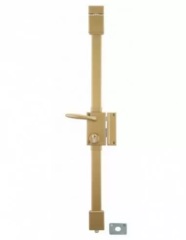 Serrure multipoint à appliquer targa bronze cp transit 2 à fouillot 75 x 130 mm droite 4 clés