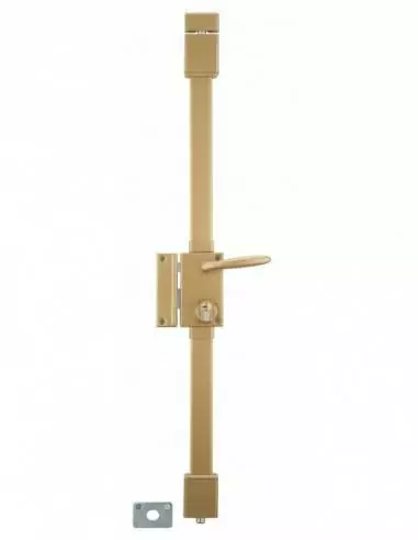 Serrure multipoint à appliquer targa bronze cp transit 2 à fouillot 75 x 130 mm gauche 4 clés