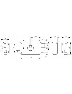 Boîtier à tirage 140 x 88 mm droite 2