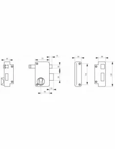 Boîtier à tirage 75 x 130 mm droite 2