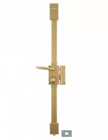 Serrure en applique pour porte d'entrée bronze CR 23 6 goup. à fouillot 75 x 130 mm droite 4 clés