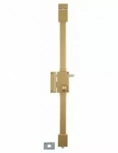 Serrure en applique pour porte d'entrée bronze CR 23 6 goup. à tirage 75 x 130 mm gauche 4 clés