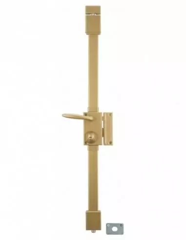 Serrure en applique pour porte d'entrée bronze CR TRANSIT 2 à fouillot 75 x 130 mm droite 4 clés