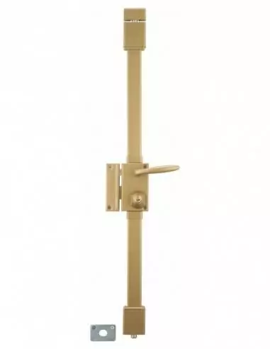 Serrure en applique pour porte d'entrée bronze CR TRANSIT 2 à fouillot 75 x 130 mm gauche 4 clés