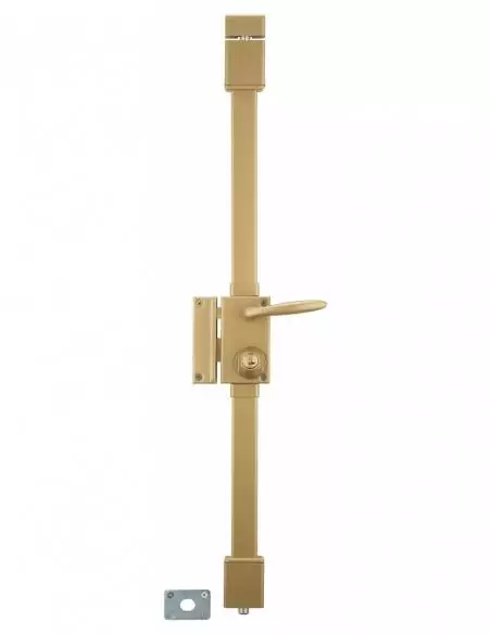 Serrure en applique pour porte d'entrée bronze CR TRANSIT 2 à fouillot 75 x 130 mm gauche 4 clés