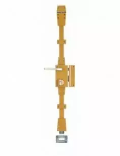 Serrure en applique pour porte d'entrée CARENE bronze CP SHG 6 à fouillot 75 x 130 mm drte 4 clés