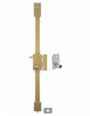 Serrure en applique pour porte d'entrée VERTI bronze CR 23 Transit 2 à tirage 75 x 130 drte 4 clés