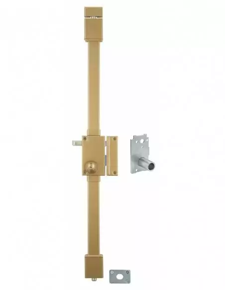 Serrure en applique pour porte d'entrée VERTI bronze CR 23 Transit 2 à tirage 75 x 130 drte 4 clés