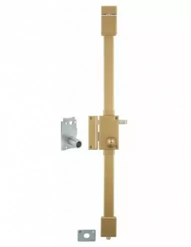 Serrure en applique pour porte d'entrée VERTI bronze CR 23 Transit 2 à tirage 75 x 130 gche 4 clés