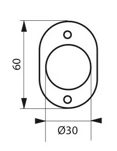 Rosace laiton Ø 30 mm 2