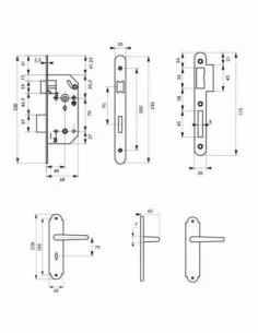 Garniture monomax nf axe 40 à condamnation v/br + ensemble charon 2