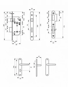 Garniture monomax nf axe 40 à condamnation v/br + ensemble dionysos 2