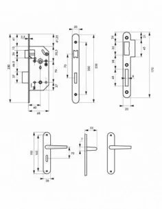 Garniture monomax nf axe 40 à condamnation v/br + ensemble leto 2