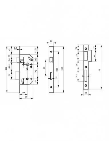 Serrure encastrable pour porte d'intérieur monomax nf à condamnation bc Serrure encastrable pour porte d'intérieur monomax nf à condamnation bc