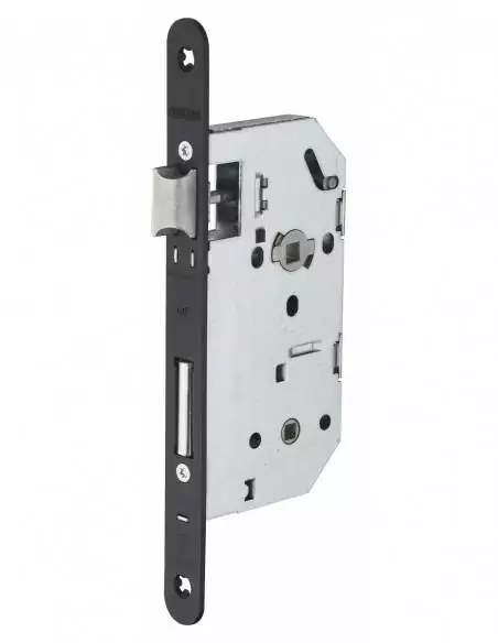 Serrure encastrable pour porte d'intérieur norme n.f à condamnation réversible br sans gâche