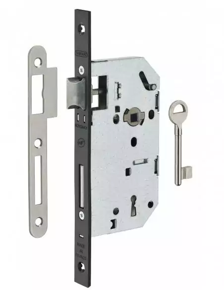 Serrure encastrable pour porte d'entrée monomax nf pdt 1/2 tour bc